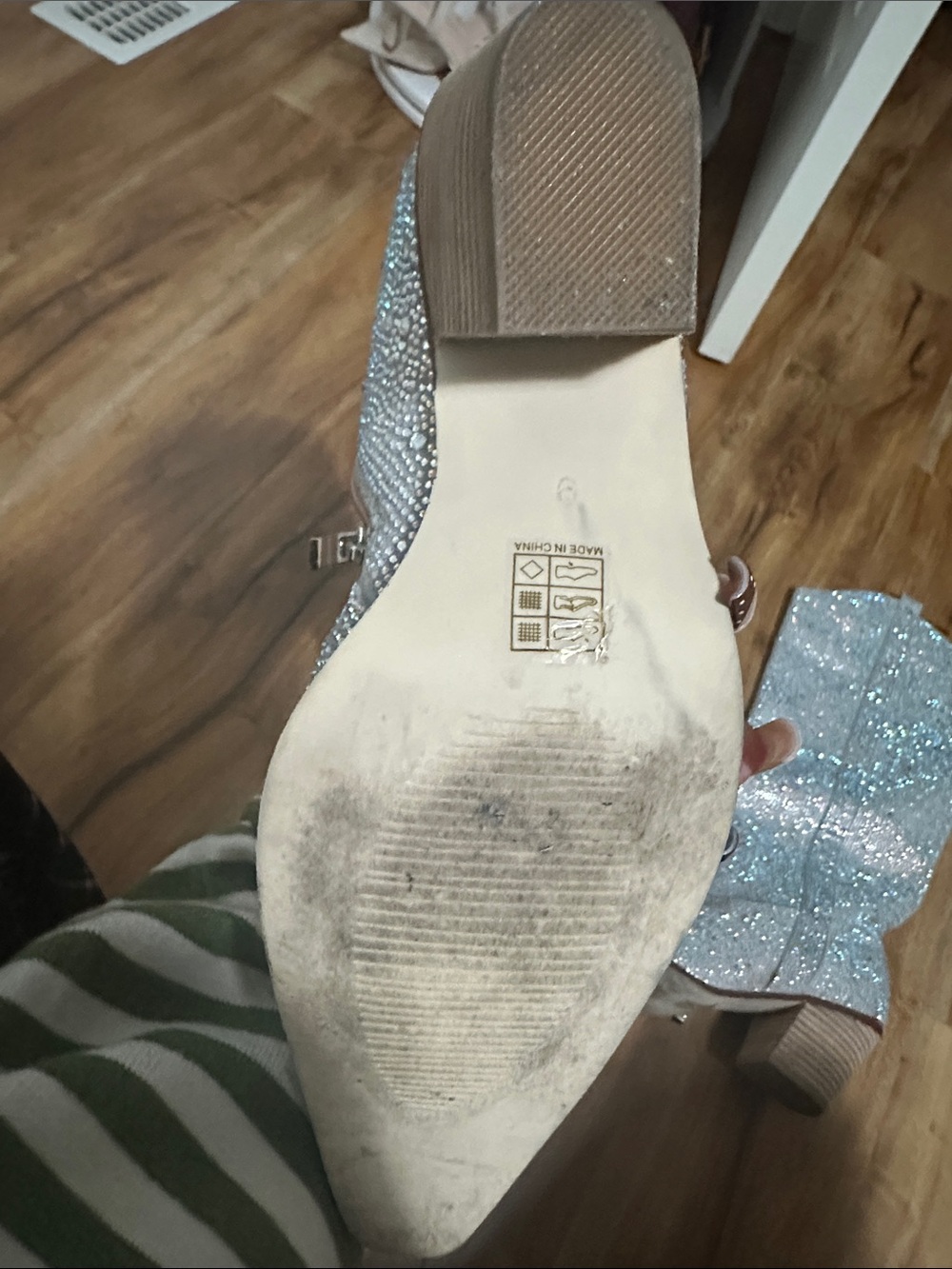 Sparkle Western Mid-Calf Boots in Silver - Picture 2 of 3